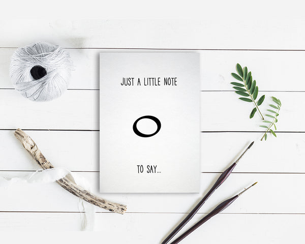 Just a little note to say Whole Note Whole Note Music Gift Ideas Customizable Greeting Card