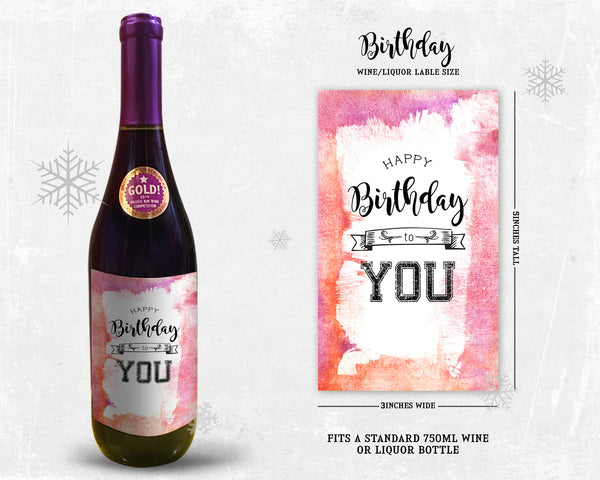 Happy Birthday To You Holiday Customizable Label