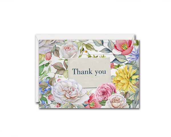 Thank You Flower Messages Note Cards