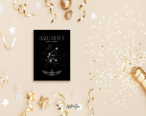 Astrology Aquarius Prediction Yearly Art Horoscope Customized Gift Cards