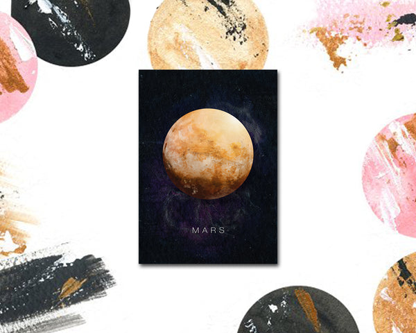 Mars Planet Universe Space Solar System Customizable Greeting Card
