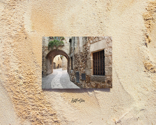 Costa Brava Mediterranean village Pals, Spain Landscape Custom Greeting Cards