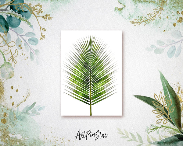 The Coconut Palm Leaves Watercolor Botanical Garden Customized Greeting Card