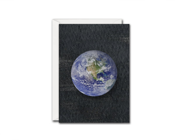 Earth Planet Solar System Customizable Greeting Card