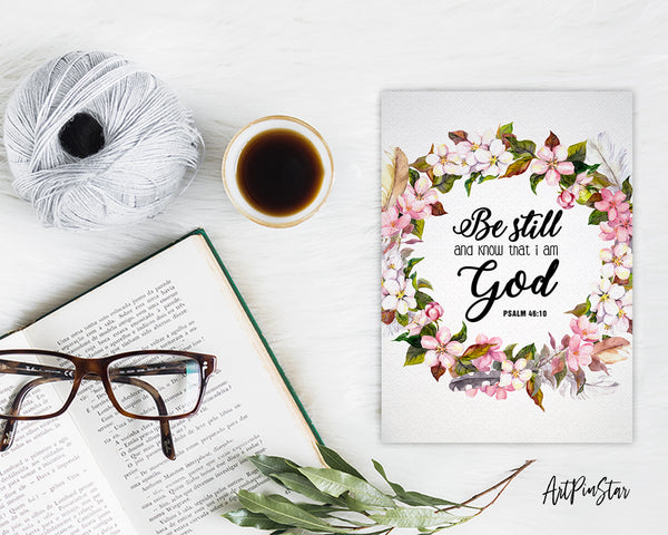 Be still and know that I am God Psalm 46:10 Bible Verse Customized Greeting Card