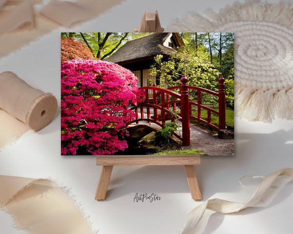 Japanese Tea House Garden Bridge, San Francisco Landscape Custom Greeting Cards