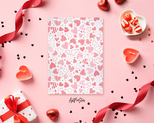 Valentine's Day Lovely Romantic Hearts Customized Greeting Card