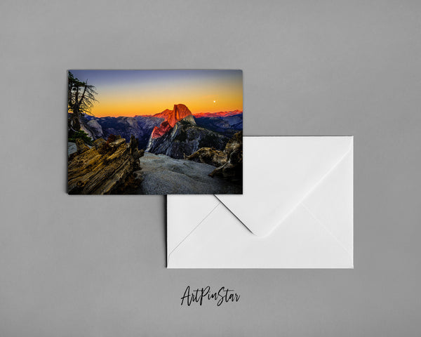 Yosemite National Park Half Dome Sunset, California Landscape Custom Greeting Cards