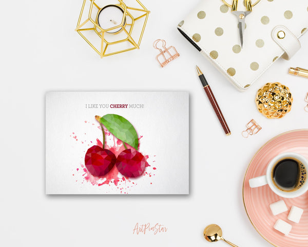 I like you cherry much Food Customized Gift Cards