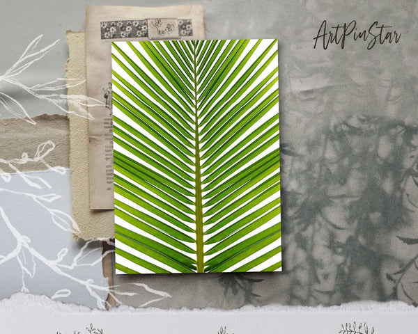 The Coconut Palm Leaves Watercolor Botanical Garden Customized Greeting Card