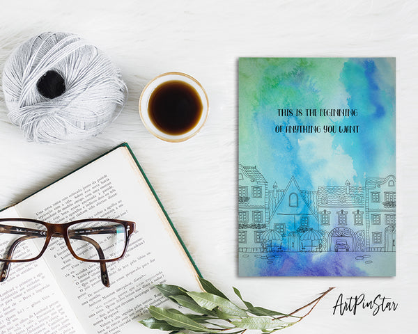 This is the beginning of anything you want New Year Customized Greeting Card