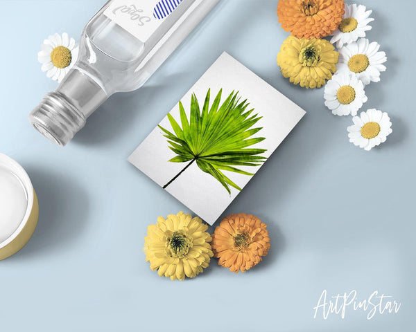 Green Palm Leaf Watercolor Botanical Garden Customized Greeting Card
