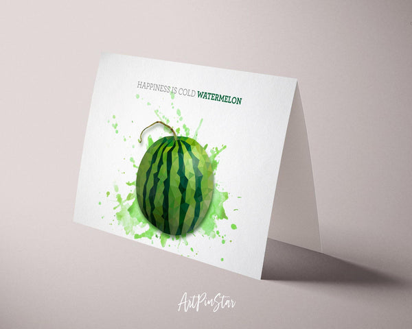 Happyness is cold watermelon Food Customized Gift Cards
