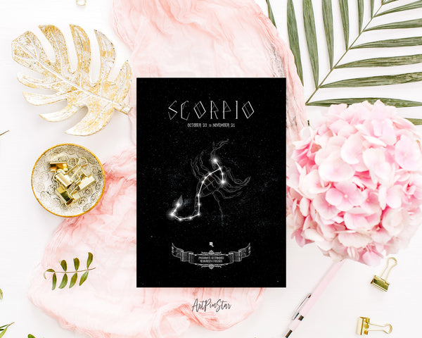 Astrology Scorpio Prediction Yearly Art Horoscope Customized Gift Cards