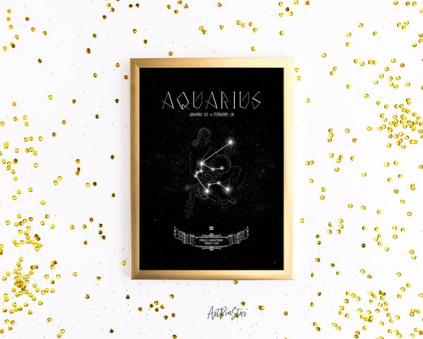Astrology Aquarius Prediction Yearly Art Horoscope Customized Gift Cards