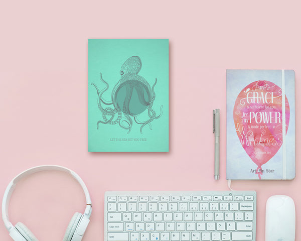 Let the sea set you free Octopus Animal Greeting Cards
