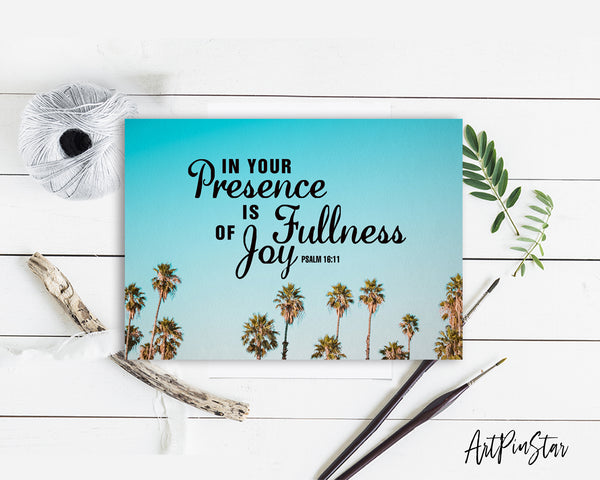 In your presence is fullness of joy Psalm 16:11 Bible Verse Customized Greeting Card