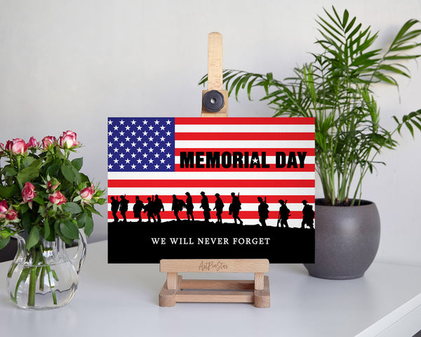 We will never forget Memorial Honoring Remembering Day Customizable Gift Cards