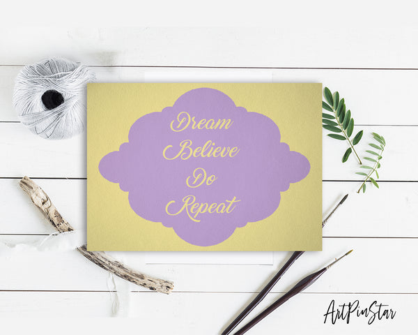 Dream believe do repeat Bible Verse Customized Greeting Card