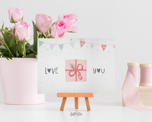 Valentine Romantic Gift, Hearts, Love Customized Greeting Card