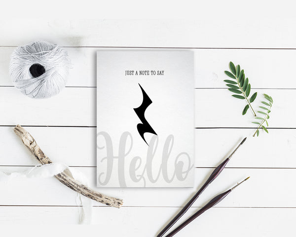 Just a note to say Hello Crotchet Rest Crotchet Rest Music Gift Ideas Customizable Greeting Card