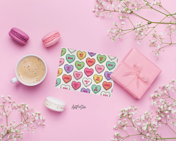 Valentine’s Day Sweets Heart Candy Customized Greeting Card