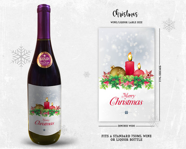 Merry Christmas Holiday Customizable Label