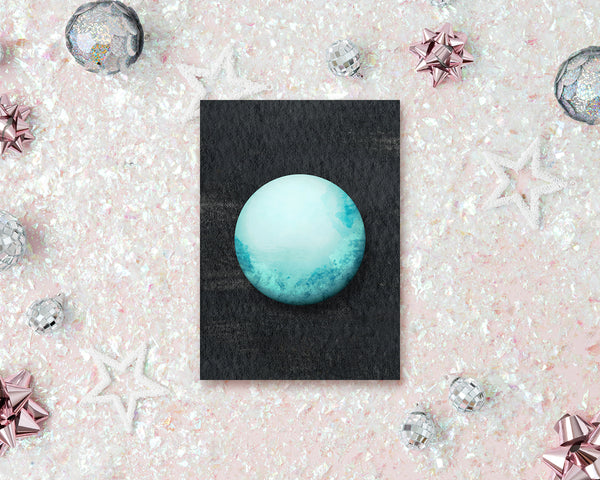 Uranus Planet Solar System Customizable Greeting Card