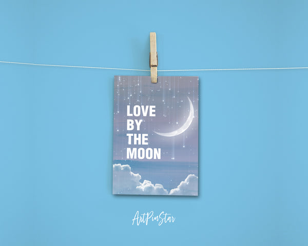 Love by the moon JT Jackson Quote Customized Greeting Cards
