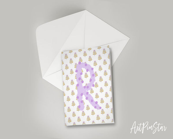 Alphabet Forest Letter R Animal Monogram Note Cards
