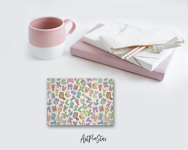 Alphabet Animal Letter Pattern A-Z Color Monogram Note Cards