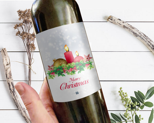 Merry Christmas Holiday Customizable Label