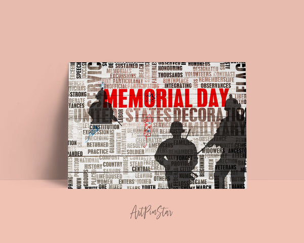 Memorial Honoring Remembering Day Customizable Gift Cards