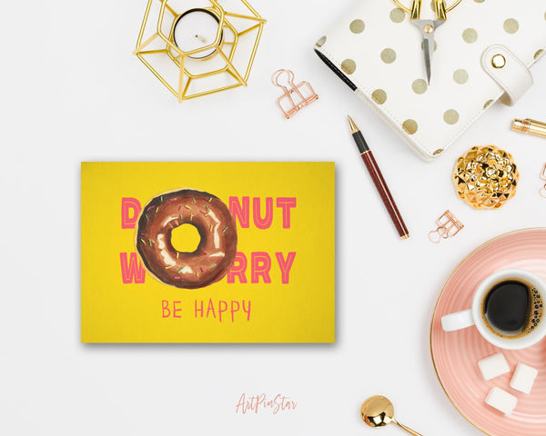 Donut Worry Be Happy Food Customized Gift Cards