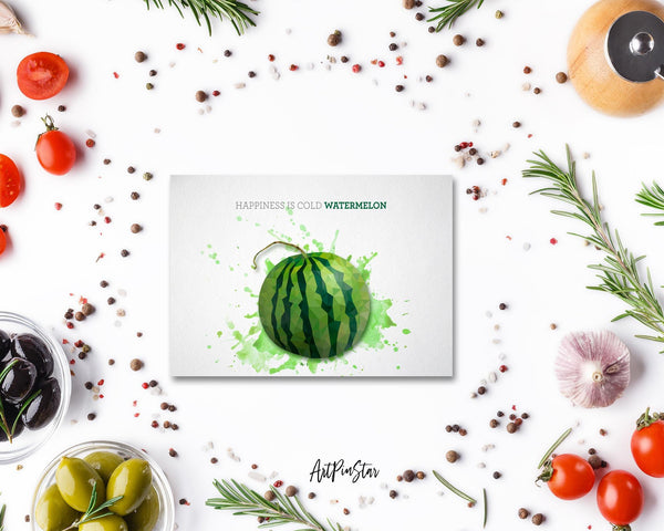 Happyness is cold watermelon Food Customized Gift Cards