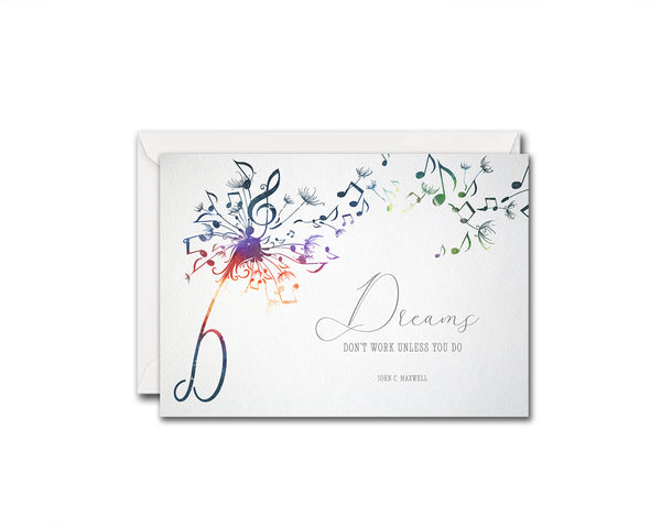 Inspiring Music Quote Letter D Symbol Dreams don’t work unless you do John Maxwell