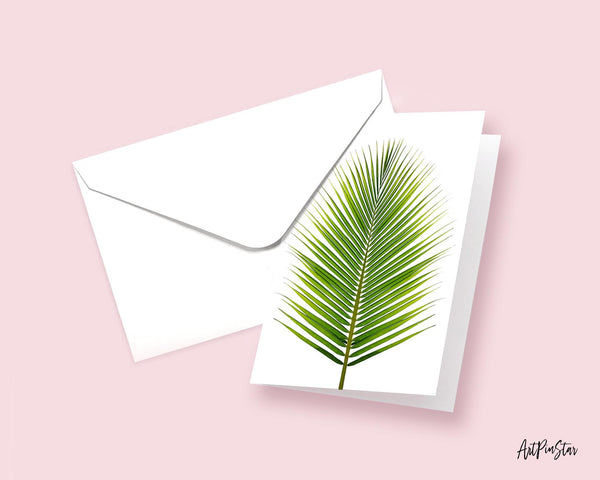 The Coconut Palm Leaves Botanical Garden Customized Greeting Card