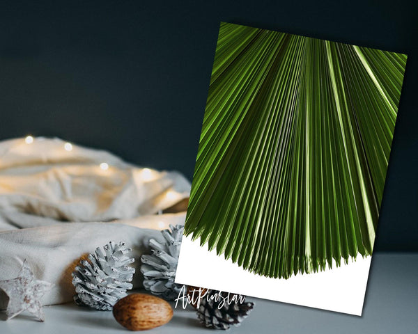 Licuala Grandis or Ruffled Fan Palm Leaf Botanical Garden Customized Greeting Card