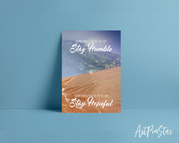 Sometimes you're on top stay humble Sometimes Bible Verse Customized Greeting Card