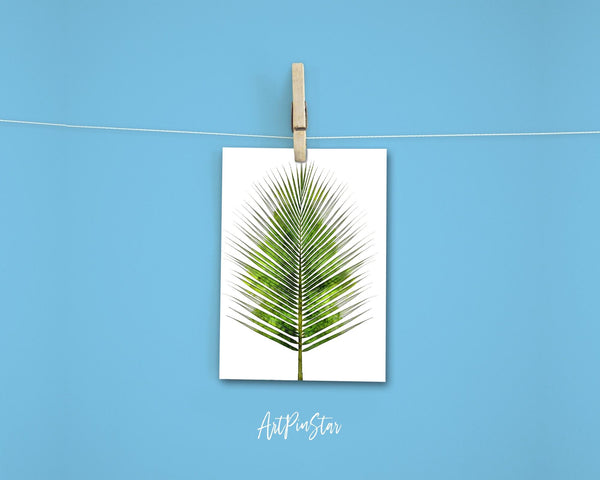 The Coconut Palm Leaves Watercolor Botanical Garden Customized Greeting Card
