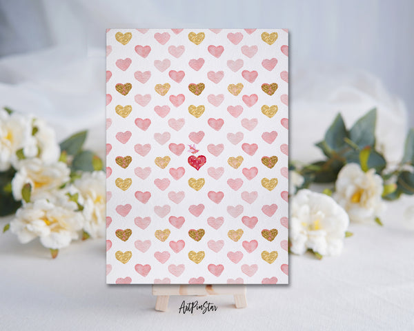 Red Heart Happy Valentine's Day Customized Greeting Card