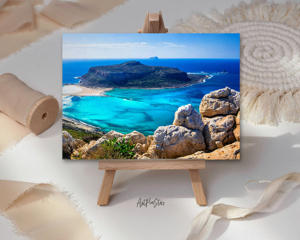 Balos Bay Crete Island, Greek Landscape Custom Greeting Cards