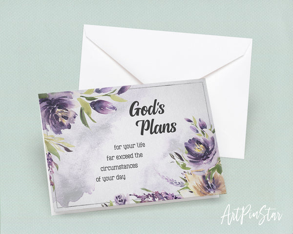 God's plans for your life far exceed the circumstances Bible Verse Customized Greeting Card