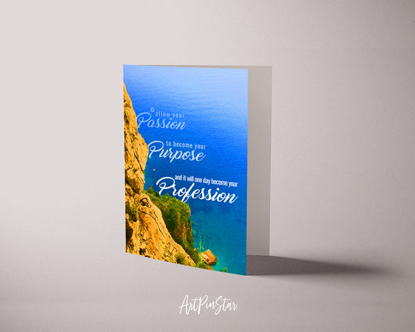 Allow your passion to become your purpose Gabrielle Bernstein Inspirational Customized Greeting Card