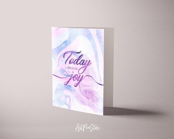 Today I choose joy Joyfully Quote Customized Greeting Cards