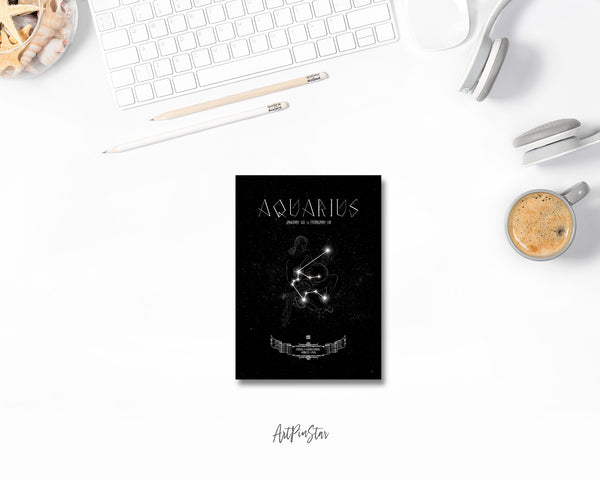 Astrology Aquarius Prediction Yearly Art Horoscope Customized Gift Cards
