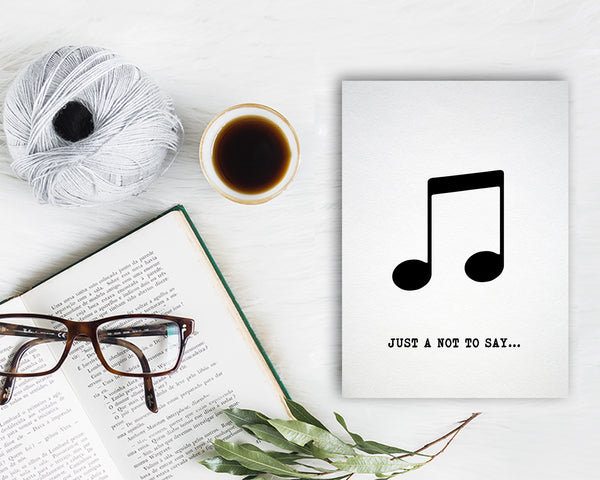 Just a little note to say Sixteenth Note Sixteenth Note Music Gift Ideas Customizable Greeting Card