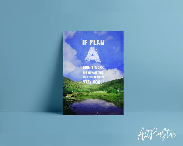 If plan a didn't work the alphabet has 25 more letters stay cool Bible Verse Customized Greeting Card