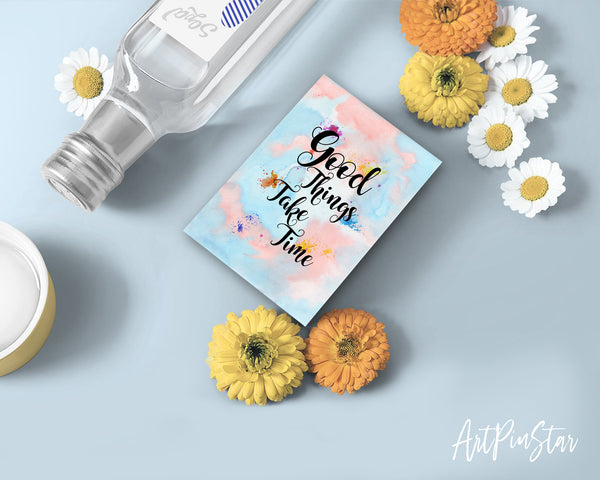 Good things take time Robin Sharma Powerful Quote Customized Greeting Cards