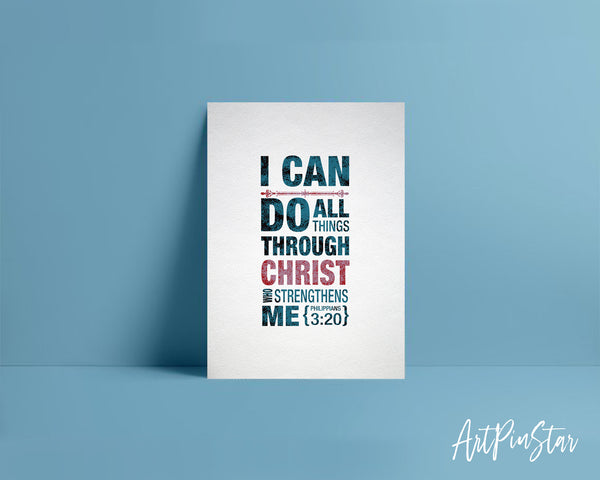 I can do all things through christ Philippians 3:20 Bible Verse Customized Greeting Card